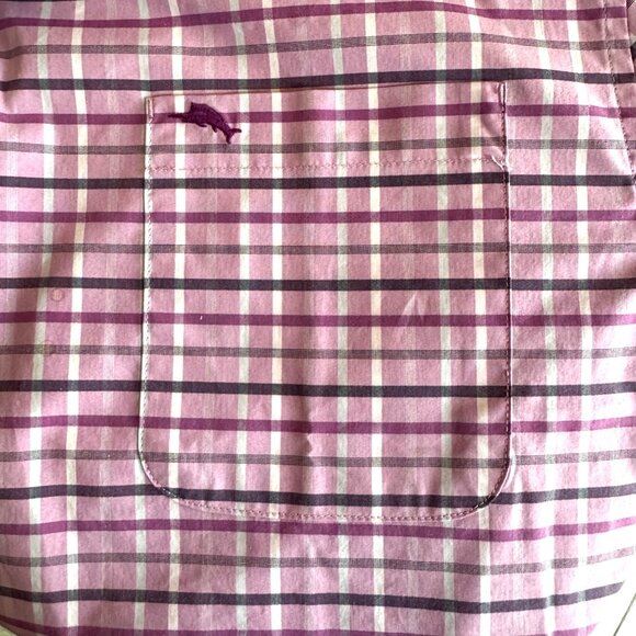 Tommy Bahama Sarasota Stretch Purple Men’s Long Sleeve Button Front Shirt Size L - Picture 7 of 11